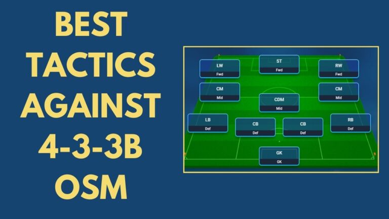 Best Tactics Against 4-3-3B OSM Formation (Best Online Soccer Manager 2024)